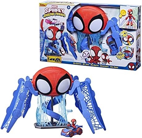 Conjunto de Brinquedo Marvel Homem-Aranha e Seus Incríveis Amigos - Quartel-General com Luzes, Sons, Homem-Aranha e Veículo, para Crianças a partir de 3 Anos, Multicolorido