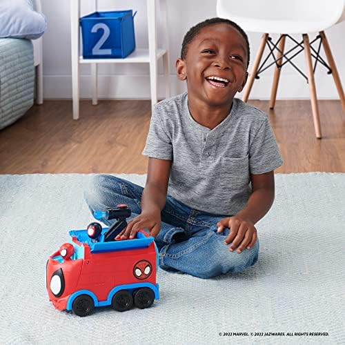 Homem-Aranha e seus Incríveis Amigos - Veículo Transformável 3 em 1 da Marvel - 20 cm - Brinquedos com seus Amigos Amigáveis do Homem-Aranha da Vizinhança