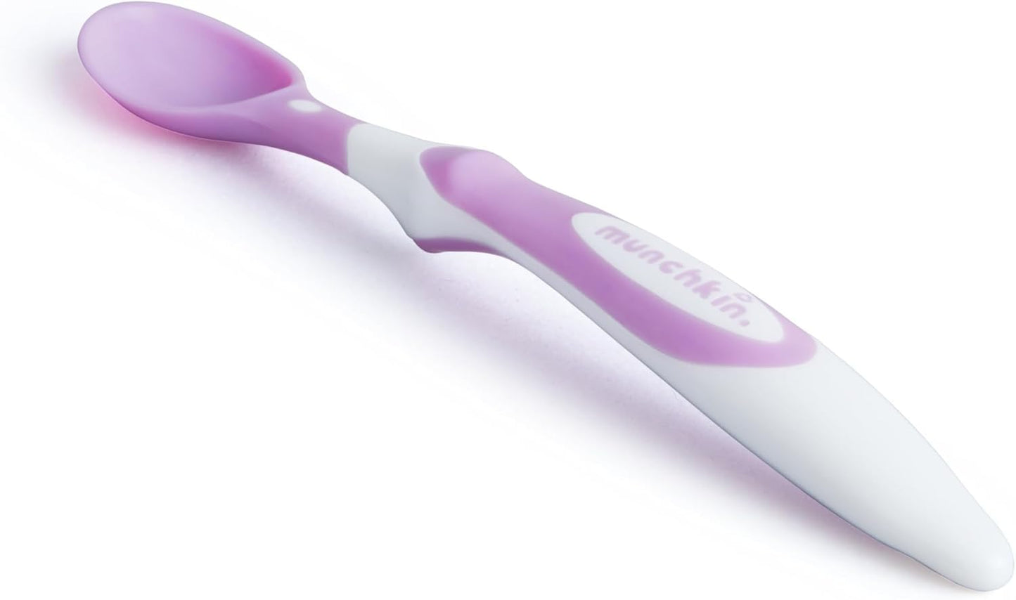 Munchkin Conjunto de colheres para desmame de bebê com alças ergonômicas, tigelas para bebês - conjunto de tigelas de plástico brilhantes, xícaras para crianças, conjunto de pratos para bebês | Pratos empilháveis para crianças,