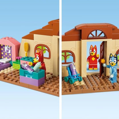 LEGO Escola Bluey com Rusty e Bluey - Brinquedo Educativo com Cozinha, Café, 2 Minifiguras e Acessórios de Comida de Brinquedo - Conjunto Montessori - Presente de Aniversário para Meninas e Meninos a partir de 4 Anos - 11221