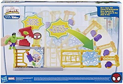 Hasbro Marvel Homem-Aranha e Seus Incríveis Amigos Hulk's Smash Yard Brinquedo Pré-escolar, Conjunto de Brinquedos do Hulk para Crianças a partir de 3 Anos, Multicolorido, Tamanho Único (F3717)