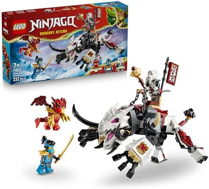 LEGO NINJAGO Zilvar e Grimtak, a Besta Dragão - Brinquedo Ninja com Figura de Ação, 3 Minifiguras incluindo Kai e Nya - Presente de Aniversário para Meninos a partir de 7 Anos e Fãs de Dragões - 71863