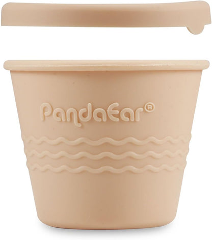 PandaEar Conjunto de 12 Potes de Silicone para Alimentos de Bebê, Potes Reutilizáveis de 120ml com Tampas, Potes Pequenos para Alimentos, Antivazamento, Ideais para a Introdução Alimentar do Bebê e para Congelar