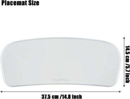 PandaEar Cadeira Alta Portátil para Bebês, Cadeira Alta de Viagem | Dobrável e Compacta com Alças para Uso Interno/Externo | Ideal para Camping, Praia, Jardim | Para Bebês, Crianças, Meninos e Meninas (Cinza com Tapete)