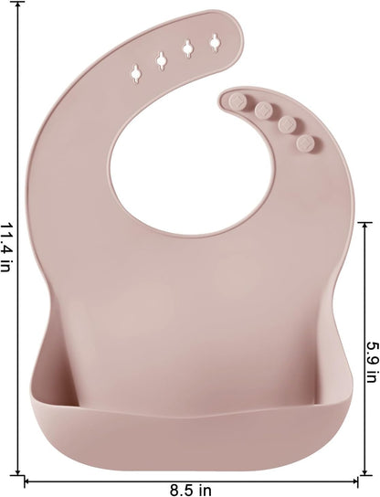 PandaEar Conjunto de alimentação infantil com 12 peças | Conjunto de silicone para alimentação de bebês | 2 pratos infantis com ventosa, 2 babadores de silicone, 2 copos de transição,