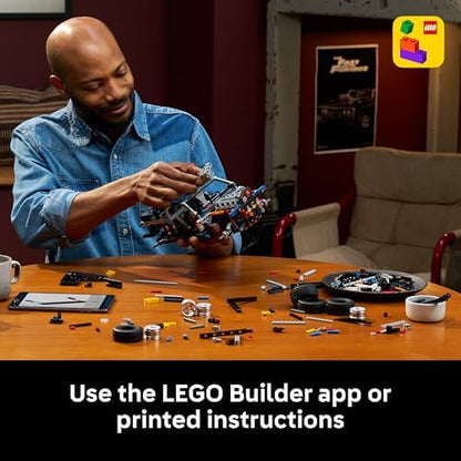 LEGO Technic Velozes e Furiosos Dodge Charger R/T - Kit de Modelo de Carro para Adultos - Conjunto STEM Colecionável com Motor V8 e Suspensão - Presente Nostálgico para Fãs do Filme - 42231
