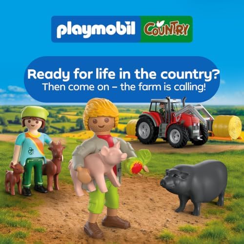 Playmobil | Country | Fazenda Grande | Conjunto com Guindaste de Carga, Estábulos, Muitos Animais e Diversos Acessórios | Para Crianças a partir de 4 Anos | 72160
