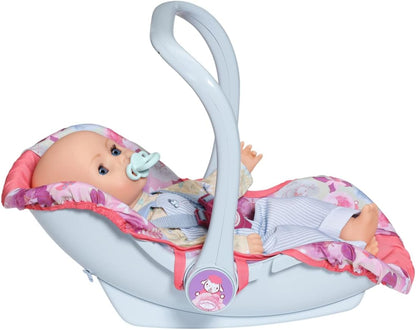 Baby Annabell Cadeira de Bebê Active Comfort, Acessório para Bonecas de 36cm/43cm, 2 em 1: Canguru e Cadeira para Bebê, Inclui Capa de Tecido, Alça Ergonômica, Cinto de Segurança, Adequada para Crianças a partir de 3 Anos, Multicolorida (706657)
