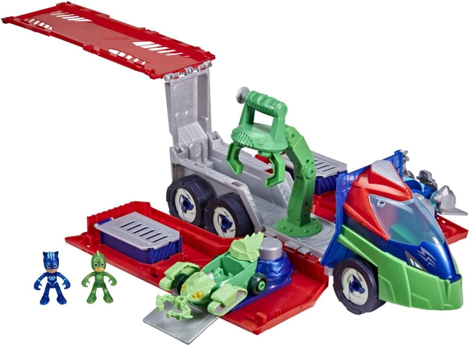 PJ Masks PJ lanza juguete preescolar Seeker, conjunto transformable de vehículo PJ Seeker para niños de 3 años o más