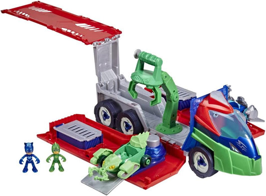 PJ Masks PJ lanza juguete preescolar Seeker, conjunto transformable de vehículo PJ Seeker para niños de 3 años o más