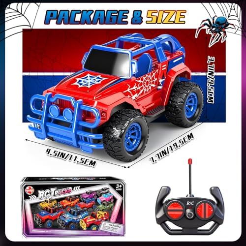 Carrinhos de Controle Remoto Hymaz Spider para Crianças de 3 a 12 Anos, Brinquedos de Carro e Caminhão RC para Meninos e Meninas, Carrinho de Controle Remoto Off-Road para Uso Interno e Externo, Brinquedo Monstro Aranha, Ótimo para Presentear Crianças.