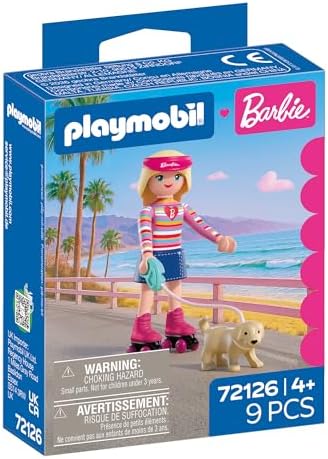 Playmobil | Barbie x Malibu | Conjunto de Patinação com a Cadelinha Taffy e Tênis Conversíveis | Para crianças a partir de 4 anos | 72126