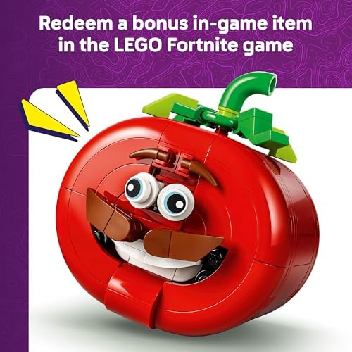 LEGO Fortnite Tomatohead - Figura Interativa com Restaurante Interno - Decoração para Quarto ou Mesa Infantil - Presente Gamer para Meninos, Meninas e Fãs a partir de 10 Anos - 77079
