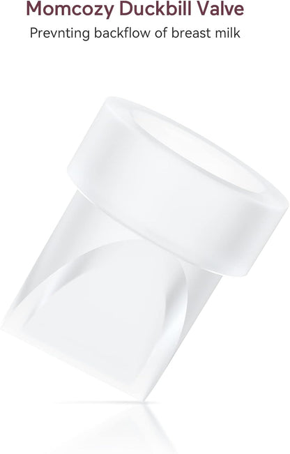 Momcozy Válvulas bico de pato e diafragma de silicone compatíveis com Momcozy M5. Acessórios originais de substituição para bomba tira leite Momcozy M5, 1 pacote
