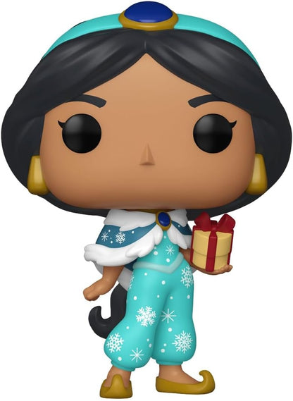 Funko Pop! Disney: Princesas Holiday - Jasmine - Princesas Disney - Figura de vinil colecionável - Ideia de presente - Produtos oficiais - Brinquedos para crianças e adultos - Fãs da Disney/Pixar