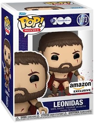 Funko POP! Filmes: 300 - Leônidas - Sangrento - 300 o Filme - Exclusivo da Amazon - Figura de Vinil Colecionável - Ideia de Presente - Produto Oficial - Brinquedos para Crianças e Adultos - Fãs de Cinema