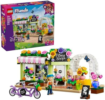 LEGO Friends Loja de Flores Criativa - Brinquedo em Miniatura com Flores Artificiais, Buquês, 2 Mini Bonecas, Bicicleta e Acessórios - Presente de Aniversário para Meninas a partir de 7 Anos - 42693