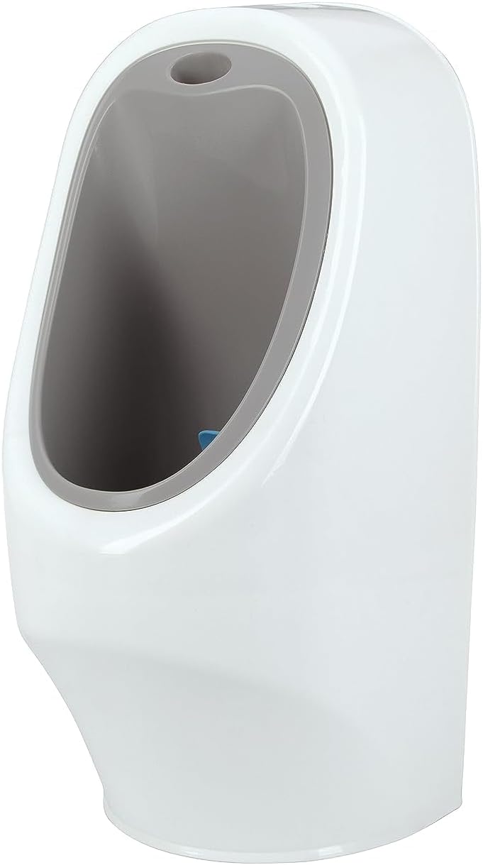 Nuby My Real Urinal Potty Training Toilet para meninos com botão de descarga realista e som para bebês e crianças, branco
