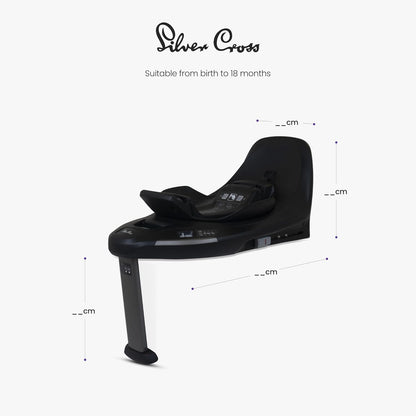 Silver Cross Base Plus com rotação de 360° ISOFIX para cadeiras auto Glide Plus 360 e Approach Plus 360 - Interruptor de rotação AgeLock - Fácil utilização virada para trás ou para a frente - Fixação ISOFIX segura