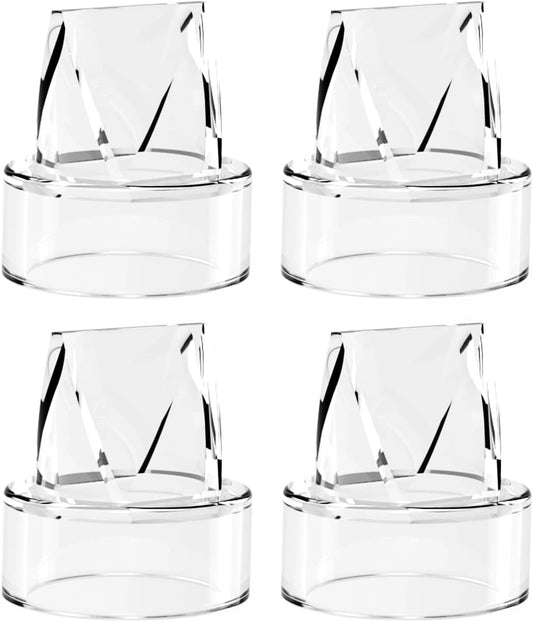 Kissbobo Válvulas bico de pato de 4 peças, compatíveis com válvulas de substituição de bombas tira leite vestíveis KISSBOBO. Substitua peças/acessórios da bomba