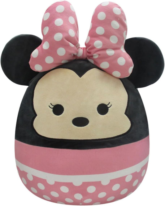 Squishmallows SQK0301 Disney 14 polegadas Adicione Minnie Mouse ao seu esquadrão, bichinho de pelúcia ultramacio grande, brinquedo Kelly oficial de pelúcia, multi
