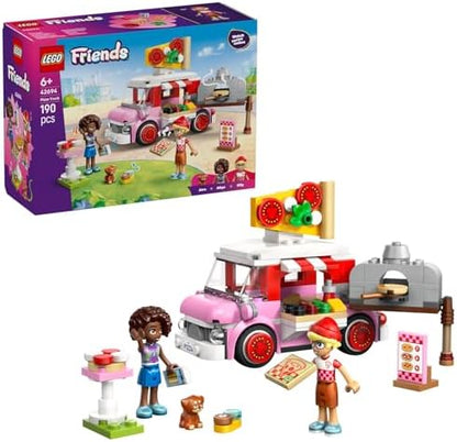 Caminhão de Pizza LEGO Friends - Conjunto de Interpretação de Papéis com 2 Mini Bonecas, Figura de Cachorro e Acessórios de Comida de Brinquedo - Ideia de Presente de Aniversário para Meninas a partir de 6 Anos - 42694