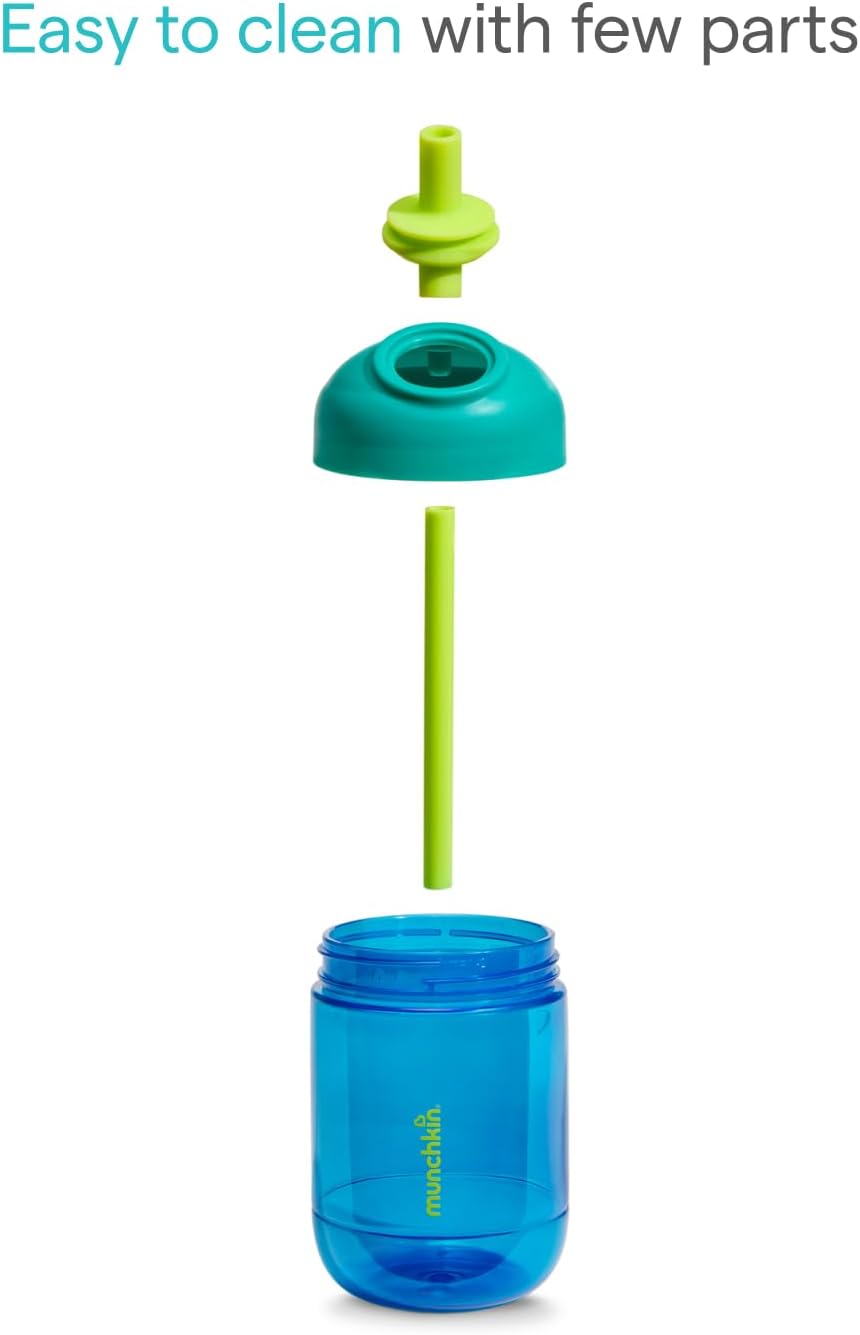 Munchkin Copo com Canudo Perfect Angle | 12m+ | 296 ml | Azul-escuro