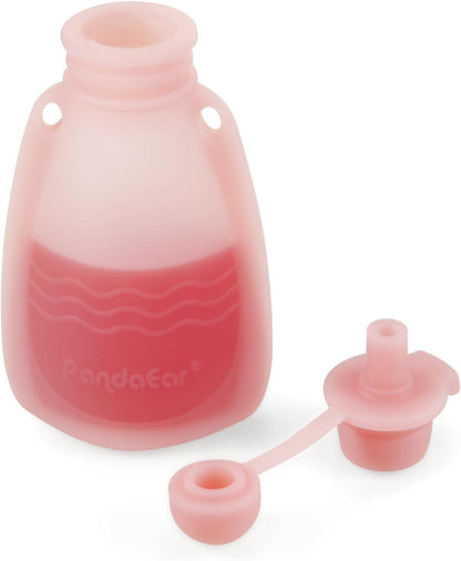 PandaEar Conjunto de 7 saquinhos de silicone reutilizáveis para papinha , ideais para bebês e crianças pequenas. Feitos de silicone livre de BPA, cada saquinho tem capacidade para 142 g (5 oz).
