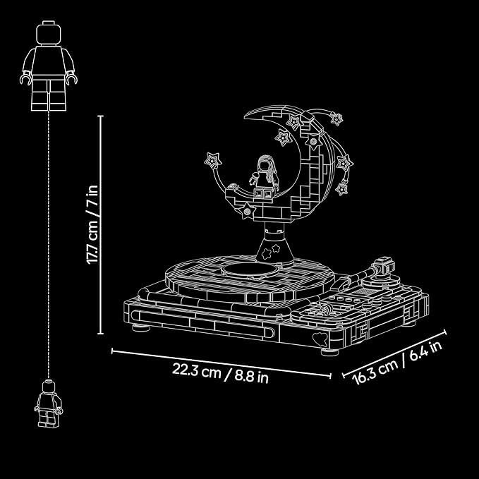 LEGO Edições "Concert Moon" da Olivia Rodrigo – Kit de Modelo de Toca-Discos com Disco de Vinil e Minifigura – Decoração para Quarto Infantil – Presente Musical para Adolescentes (Meninas e Meninos) e Fãs a partir de 14 Anos – 43029
