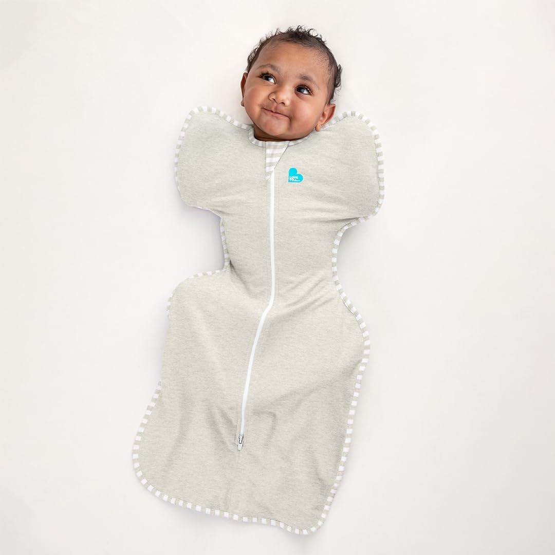 Love To Dream™ Swaddle UP™, Médio 6–8,5 kg – Sand Dollar | Ajuste perfeito, promove uma rotina de sono saudável | 1.0 Tog Ideal para primavera e verão (20–24°C) | Algodão lavável à máquina e zíper duplo