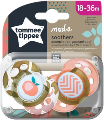 Tommee Tippee Moda | Design ortodôntico simétrico e tetina de silicone reversível e sem BPA - aceitação garantida | para bebê