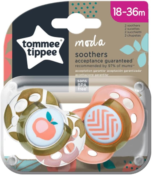 Tommee Tippee Moda | Design ortodôntico simétrico e tetina de silicone reversível e sem BPA - aceitação garantida | para bebê