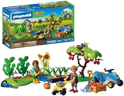 Playmobil | Country | Horta Idílica | Conjunto de Jardim com Trator Cortador de Grama, Vegetais para Colher e Muitos Acessórios | Para Crianças a Partir de 4 Anos | 72165
