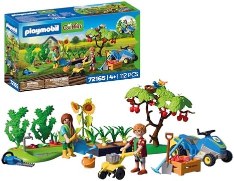 Playmobil | Country | Horta Idílica | Conjunto de Jardim com Trator Cortador de Grama, Vegetais para Colher e Muitos Acessórios | Para Crianças a Partir de 4 Anos | 72165