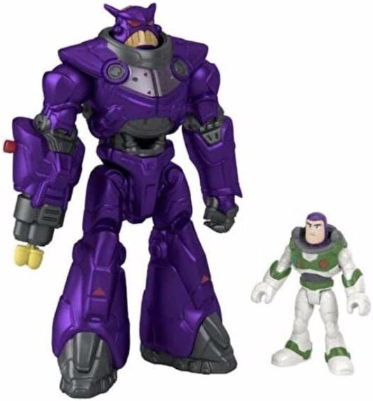 Disney e Pixar Lightyear Toys, Imaginext Battle Blast Zurg e Buzz Lightyear Conjunto de Figuras para Brincadeiras de Faz de Conta em Idade Pré-escolar (3-8 Anos) - HGT34