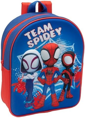 Mochila Infantil 3D do Homem-Aranha e Seus Incríveis Amigos da Marvel - Mochila Escolar Infantil do Homem-Aranha