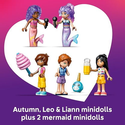 LEGO Friends Montanha-Russa da Sereia - Brinquedo Interativo com 3 Carrinhos, Loja, 5 Mini Bonecas e Acessórios - Ideia de Presente de Aniversário para Meninas a partir de 8 Anos - 42703