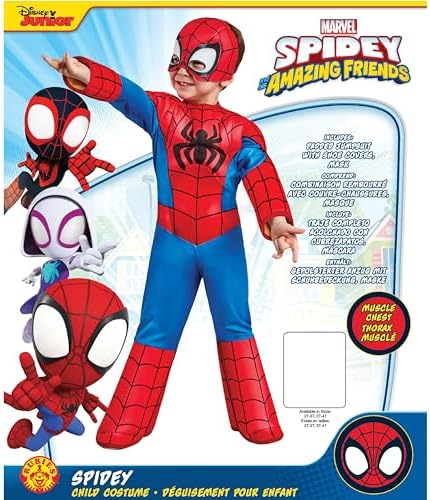 Fantasia infantil de luxo do Homem-Aranha da Rubies, inspirada no filme "Spider and His Amazing Friends" da Marvel.