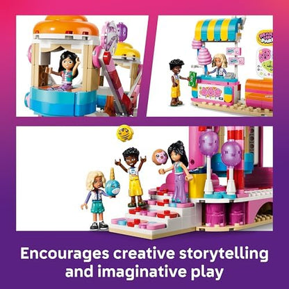 LEGO Friends Roda Gigante de Doces e Cupcakes - Brinquedo Interativo com Jogos de Parque de Diversões, 3 Mini Bonecas e Acessórios - Presente de Aniversário para Meninas a partir de 7 Anos - 42700