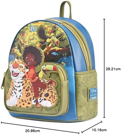 Mochila Loungefly Disney - Encanto - Antonia Tiger - Exclusiva da Amazon - Couro Vegano Premium - Ideia de Presente - Produto Oficial - para Meninos, Meninas, Homens e Mulheres - Fãs de Filmes