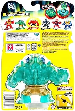 Heróis do Goo Jit Zu Deep Goo Sea Foogoo Hero Pack. Brinquedo super gosmento e cheio de gosma. Com recurso de ataque de cabeçada. Estique-o 3 vezes o seu tamanho!