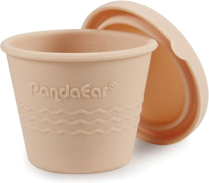 PandaEar Conjunto de 6 Potes de Silicone para Armazenamento de Comida de Bebê , Potes Pequenos de 120ml com Tampas, Potes Reutilizáveis para Lanches de Bebê e Crianças, Armazenamento de Comida Caseira para Bebê no Congelador, Seguros para Congelar