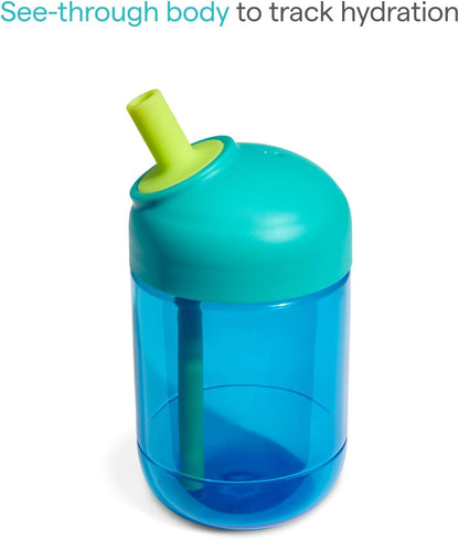 Munchkin Kit com 2 Copos Copo com Canudo Perfect Angle e Copo Miracle | Azul-escuro