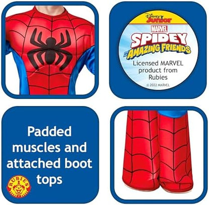 Fantasia infantil de luxo do Homem-Aranha da Rubies, inspirada no filme "Spider and His Amazing Friends" da Marvel.