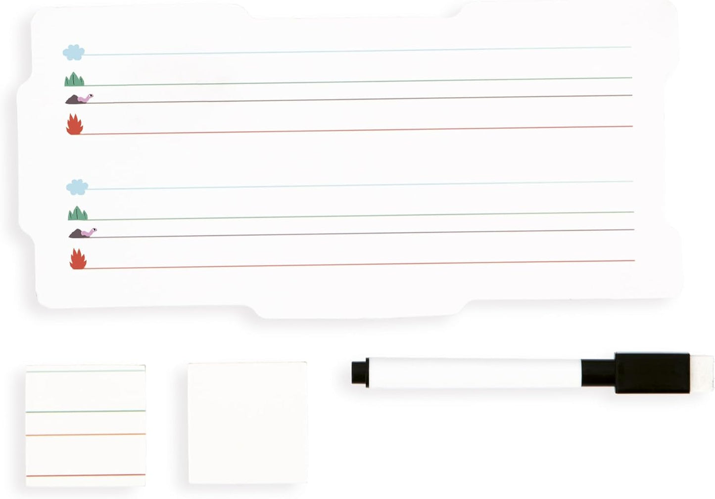 Janod - Aprender a escrever - Ideal para o jardim de infância e educação infantil - Aprender letras - 6 quadros e 78 letras magnéticas - Educacional