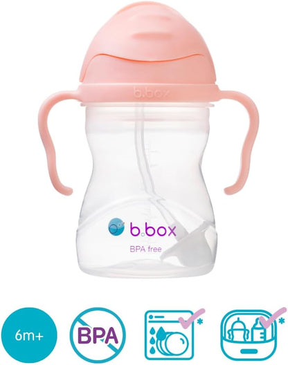 b.box Conjunto de 2 copos com canudo com canudo de substituição e escova de limpeza grátis | Copos com canudo para bebês e crianças a partir de 6 meses | Copo à prova de vazamentos e livre de BPA | Copo com canudo lavável na lava-louças