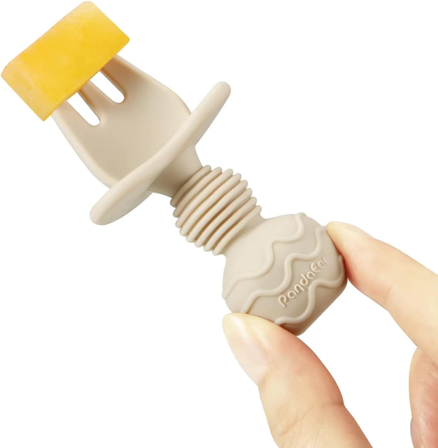 PandaEar Conjunto de 6 colheres e garfos de silicone para alimentação de bebês - Utensílios antiengasgo para a primeira alimentação independente, ideais para bebês a partir de 3 meses - Rosa