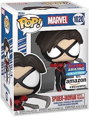 Funko POP! Marvel: Ano da Aranha - Mulher-Aranha - (Mattie) - Marvel Comics - Exclusivo da Amazon - Figura de Vinil Colecionável - Ideia de Presente - Produto Oficial - Brinquedos para Crianças e Adultos