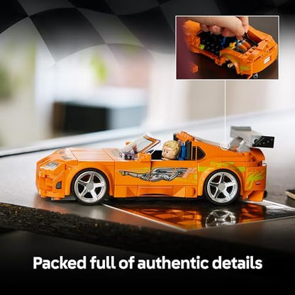 LEGO Speed Champions O Toyota Supra MK4 de Velozes e Furiosos - Kit de Montagem com Minifigura do Bryan O'Connor - Presente STEM para Meninos a partir de 10 Anos e Fãs Adolescentes do Filme - 77260