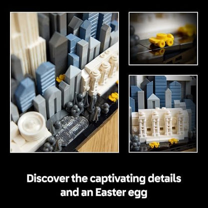 LEGO Architecture Nova Iorque – A Grande Maçã - Kit de Modelo em Miniatura para Adultos - Decoração de Prateleira 3D com Pontos Turísticos, incluindo Empire State Building e Ponte do Brooklyn - Ideia de Presente DIY - 21066